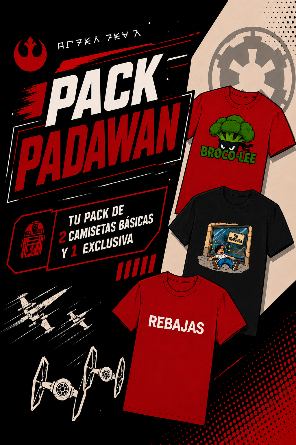 Pack Padawan (2 básicas + 1 exclusiva)